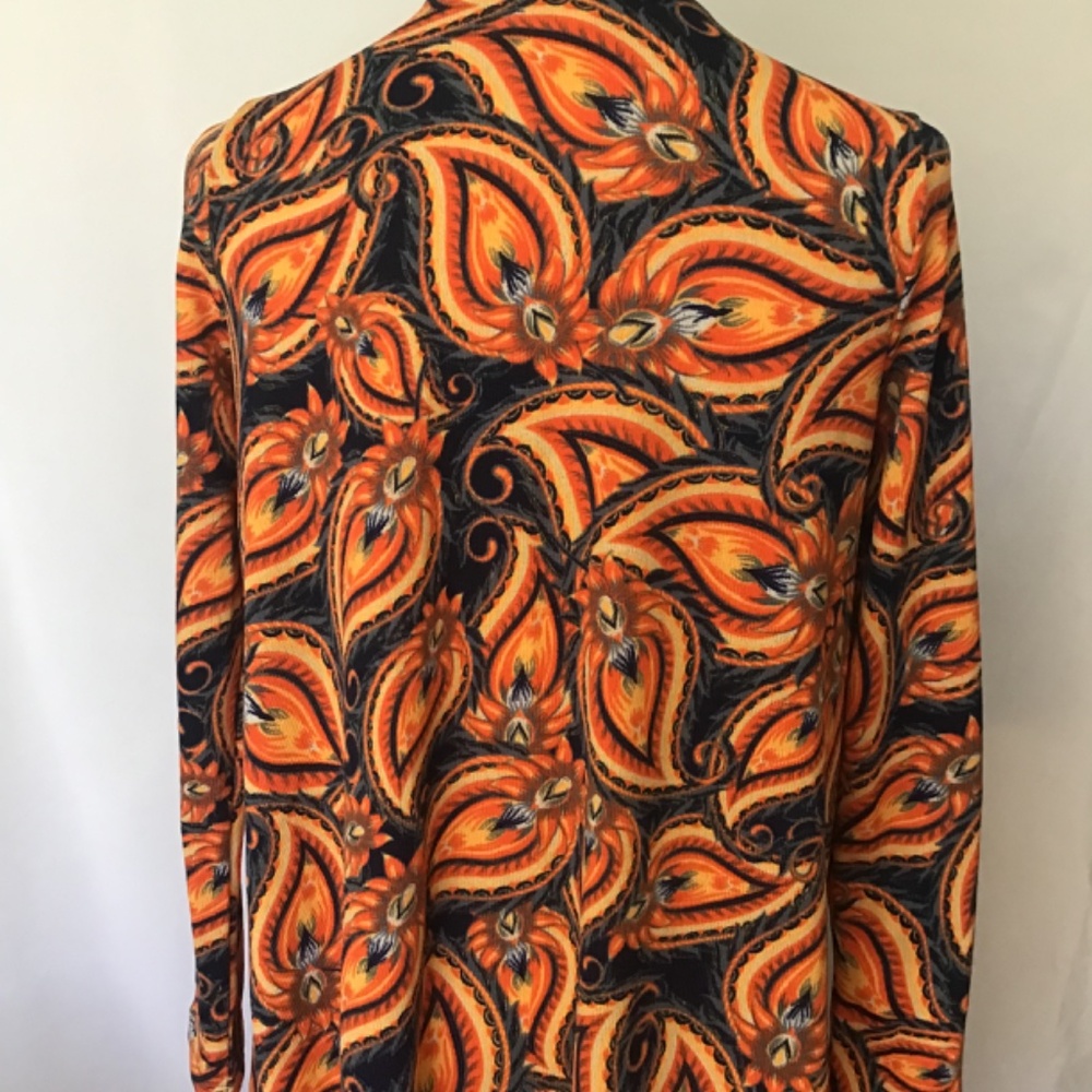 LuLaRoe Sarah Duster Sweater Size Small Bright Paisley Pattern - Picture 3 of 6